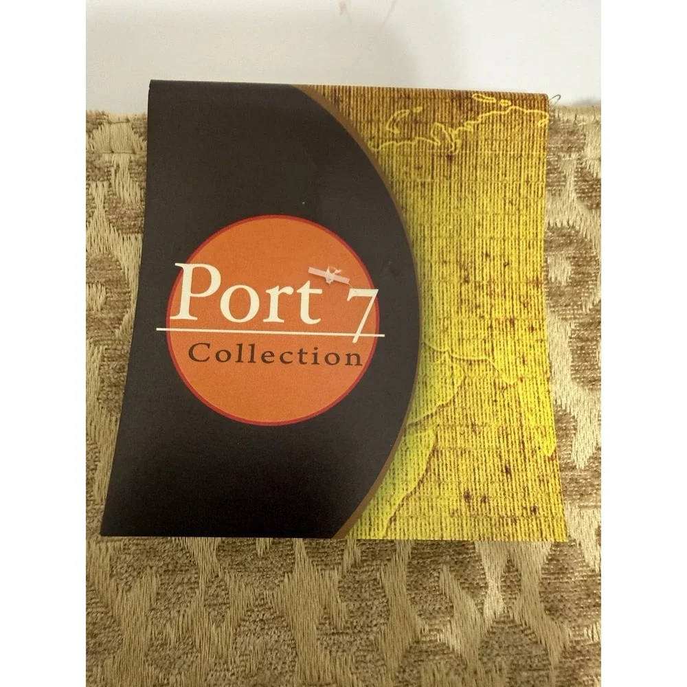 Port 7 Animal Print Placemats Set of 5 Leopard Pattern 13x18 Neutral Tan/Gold